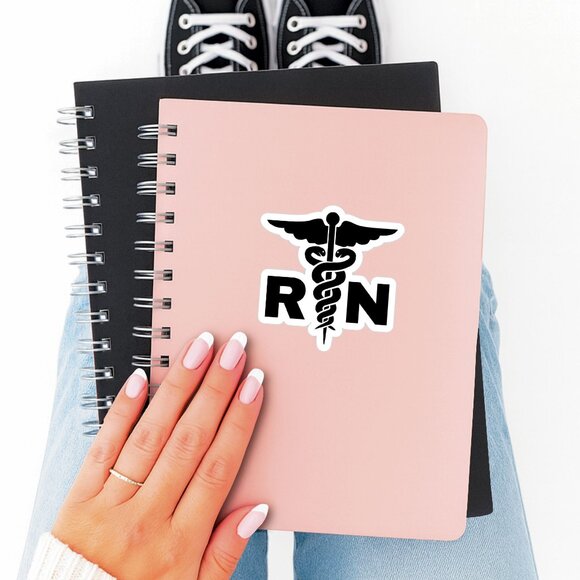 Registered Nurse R & N Symbol with font Sticker For Laptops iPhone notebook suit - Picture 5 of 7